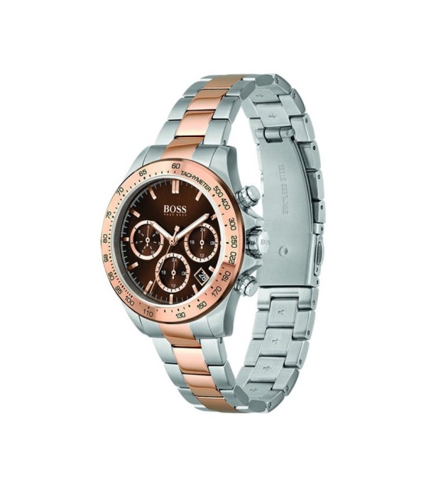 HUGO BOSS HUGO BOSS HB1502617 MONTRE DAMES ACIER BICOLORE ROSE