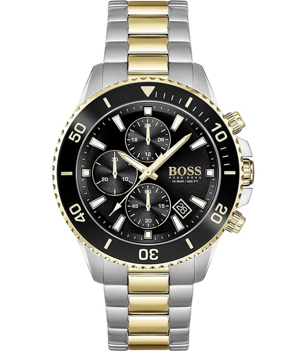 Montre Homme Hugo Boss Admiral 1513908 chronographe bicolore cadran noir