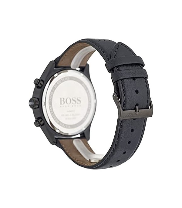 Montre Hugo Boss Grand Prix Chronomètre 1513474 cuir noir surpiqué