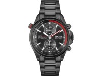 Montre Homme Hugo Boss Globetrotter 1513825 chronographe noir bracelet acier