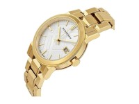 Montre Femme Burberry Heritage Swiss BU9203 en acier doré jaune