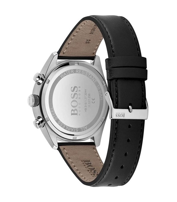 Montre Hugo Boss Champion 1513816 bracelet cuir perforé noir