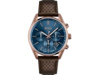 Montre Homme Hugo Boss Champion 1513817 bracelet en cuir perforé marron