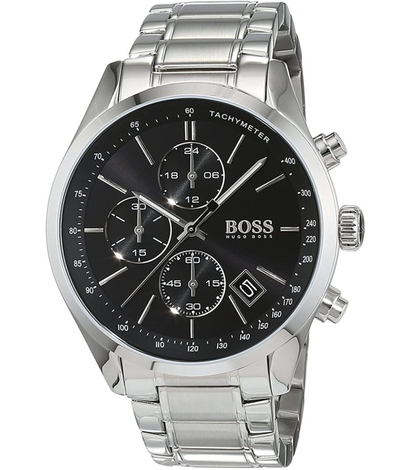 Montre Hugo Boss Grand Prix 1513477 chronomètre sport cadran rond noir