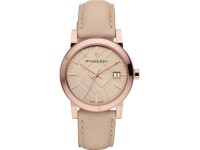 Montre Burberry BU9014 Large check bracelet en cuir