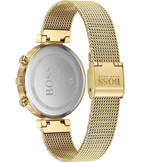 Montre Femme Hugo Boss Flawless 1502552 acier doré maille milanaise