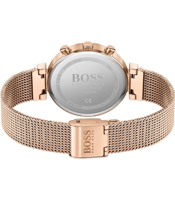 Montre Femme Hugo Boss Flawless 1502553 Maille milanaise or rose