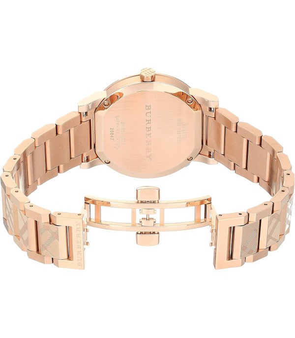 Montre Burberry The City BU9039 acier inoxydable or rose