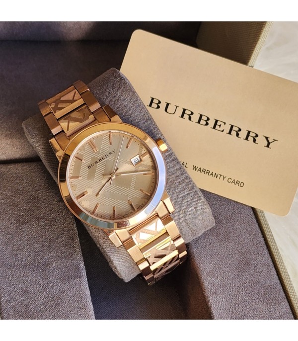 Montre Burberry The City BU9039 acier inoxydable or rose