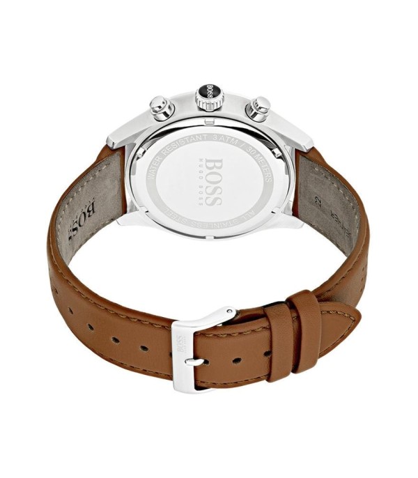 Montre Hugo Boss Grand Prix 1513475 Bracelet en cuir perforé marron