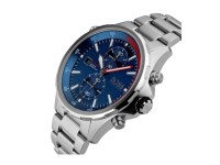 Montre Homme Hugo Boss Globetrotter 1513823 chronographe bleu bracelet acier