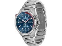 Montre Homme Hugo Boss Globetrotter 1513823 chronographe bleu bracelet acier