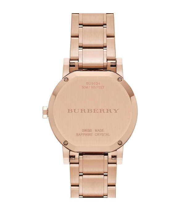 Montre Femme Burberry City BU9034 en métal or rose