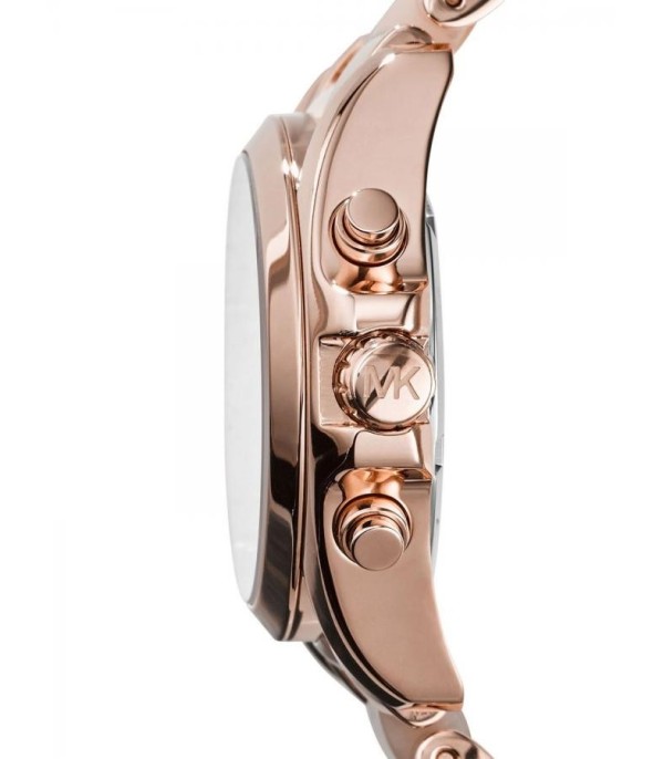 Montre Femme Michael Kors bradshaw Mini MK6066 Acier or rose et acétate rose clair