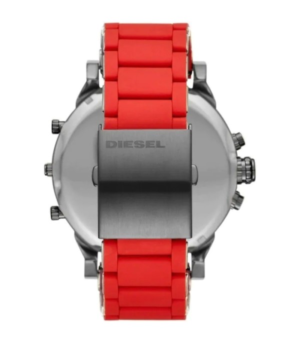 Montre Homme Diesel Mr Daddy DZ7370 XXL Bracelet en acier et silicone rouge